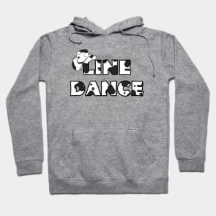 LINE Dancing Black Cow Spots Hoodie